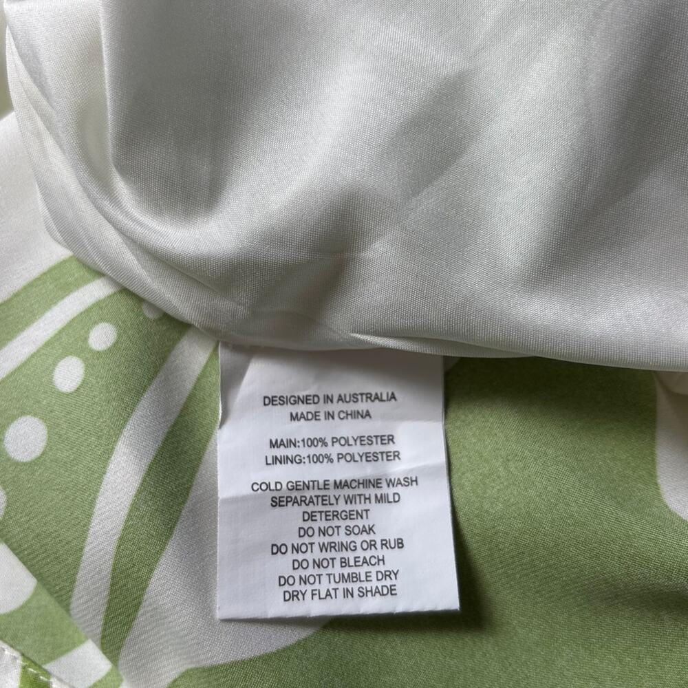 PAPER HEART Floral Strapless Dress Lime Green/White Size L - Picture 4 of 5